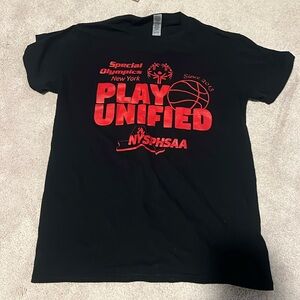 size small gildan graphic special olympics t shirt